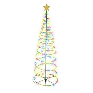 Christmas Decorations Solar Metal LED Christmas Tree Decoration String Lights Holiday Ornament Outdoor Courtyard Decoration 221123