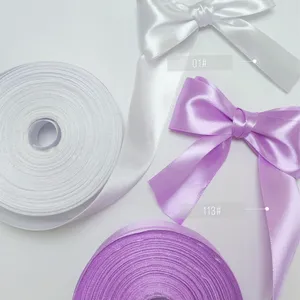 Single-Sided Xiujiang Ribbons - Various Colors, High Glossy Surface, 4cm Width & 150yd Length